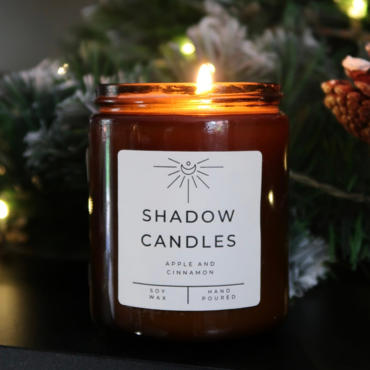 Apple and Cinnamon Soy Wax Christmas Candle