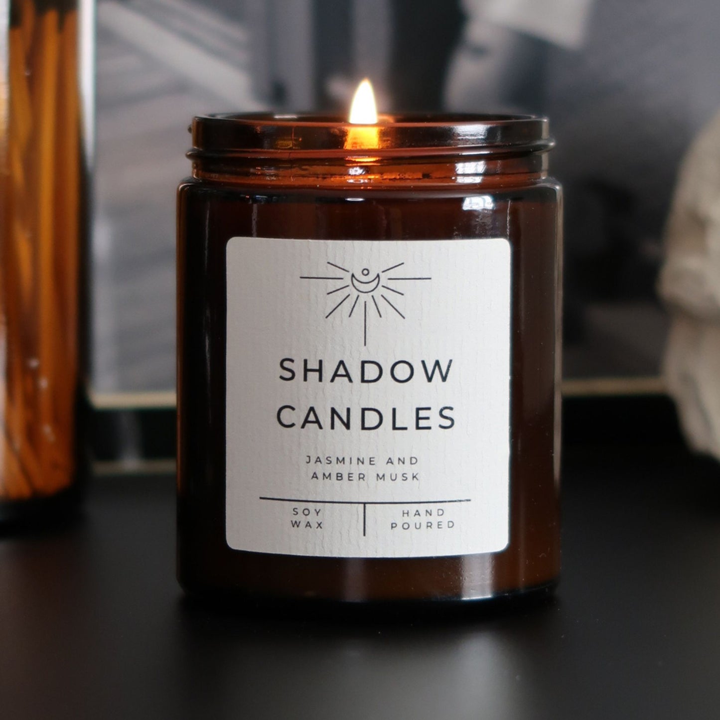 Jasmine and Amber Musk Soy Wax Candle